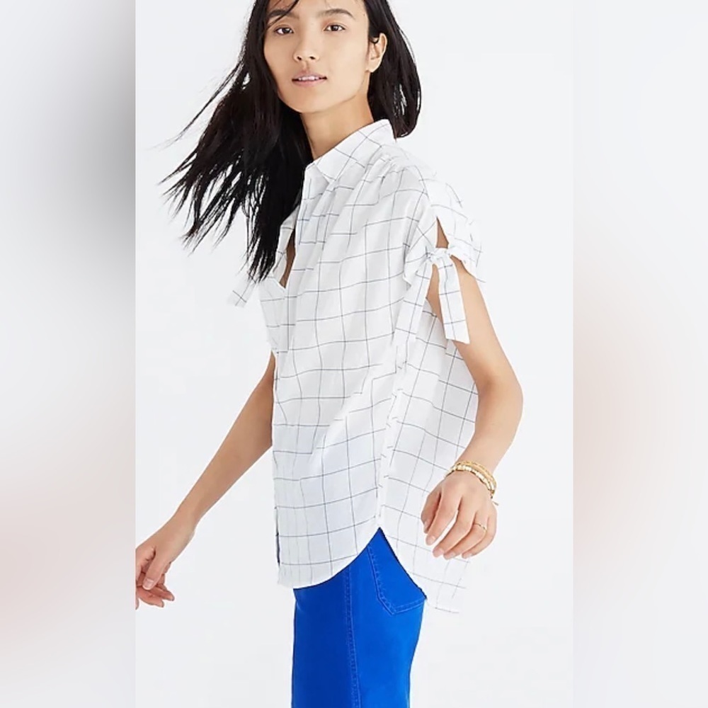 NWT Madewell Central Tie Sleeve top